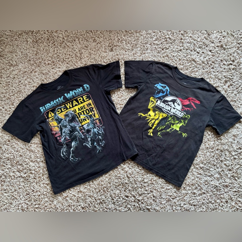 Set of 2 Boy’s Jurassic World Graphic T-Shirt Size M